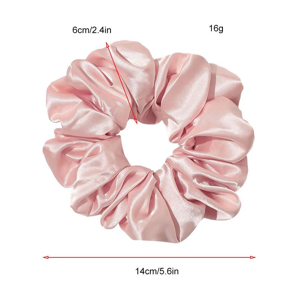 Oversized Stain Hair Scrunchies for Curly Hair