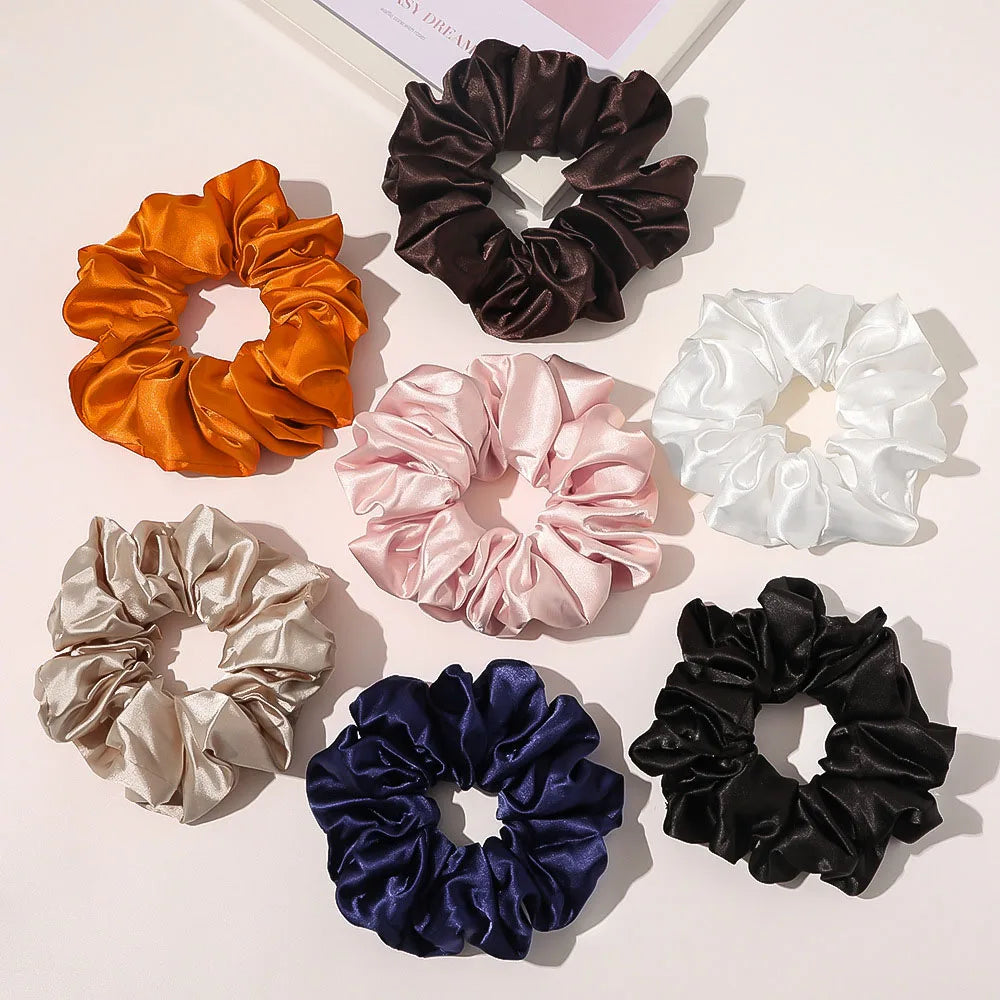 Oversized Stain Hair Scrunchies for Curly Hair