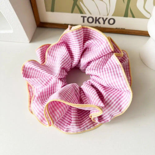 Oversized Big Hair Scrunchie - Plaid