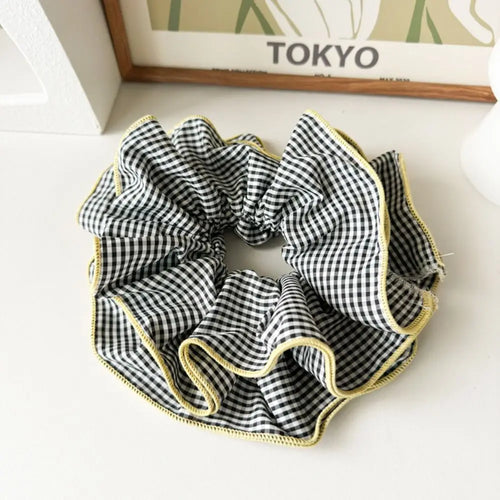 Oversized Big Hair Scrunchie - Plaid