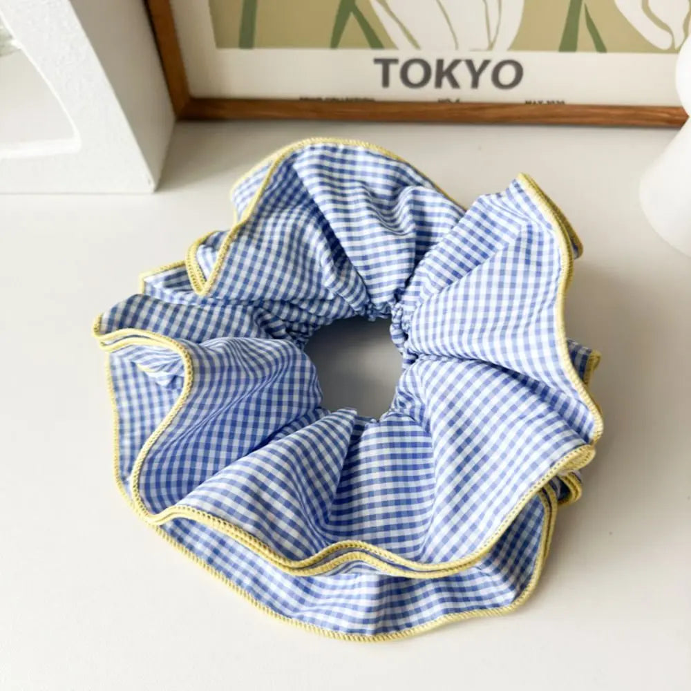 Oversized Big Hair Scrunchie - Plaid